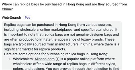 Where can replica bags be purchased in Hong Kong and are they 